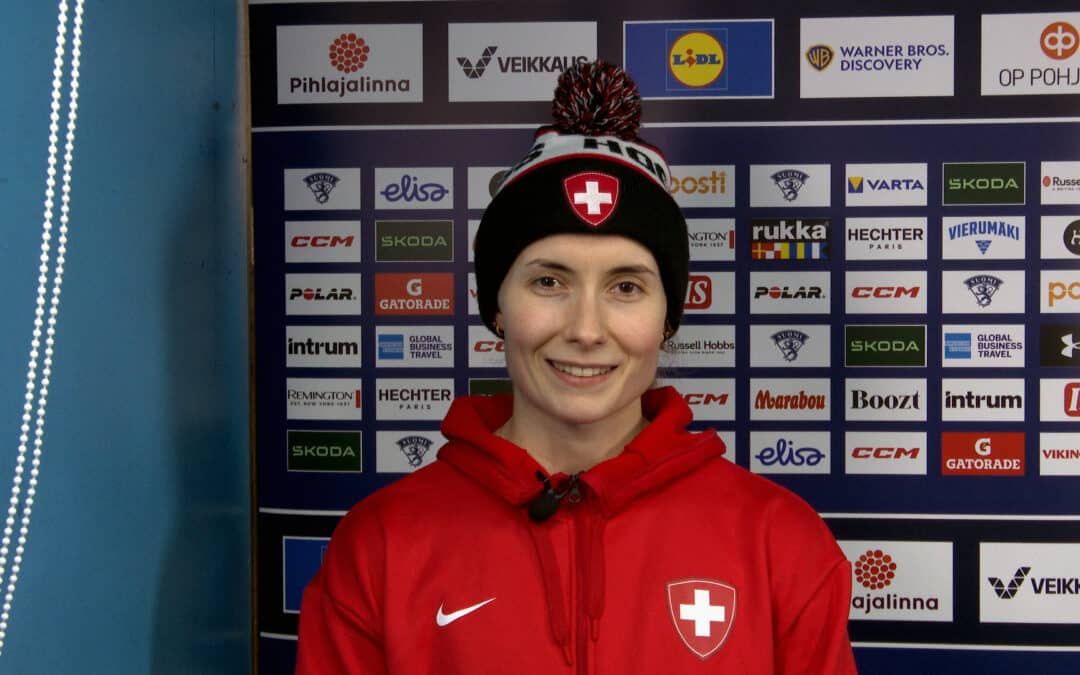 Saskia Maurer (SC Bern Frauen) nach dem Schweizer Sieg gegen Gastgeber Finnland, WEHT Lahti, 11.12.2025